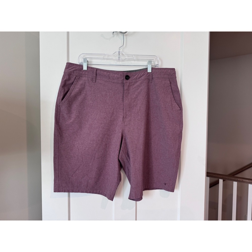 ONeill Mens Hybrid Shorts Heather Purple Stretch Walk Board Shorts Size 38